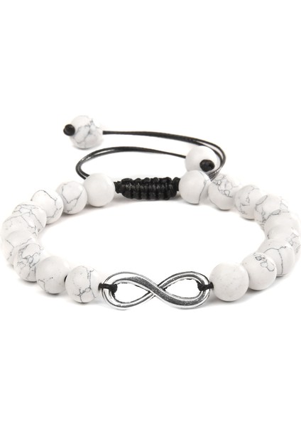 Ayarlanabilir Stil Numara 3 El Yapımı Siyah Halat Örgü Bilezik Şanssız Sınırsız Büyü Beyaz Boncuklu Sonsuzluk Bileklik Sevgililer Dilek Takısı Hediye (Yurt Dışından)