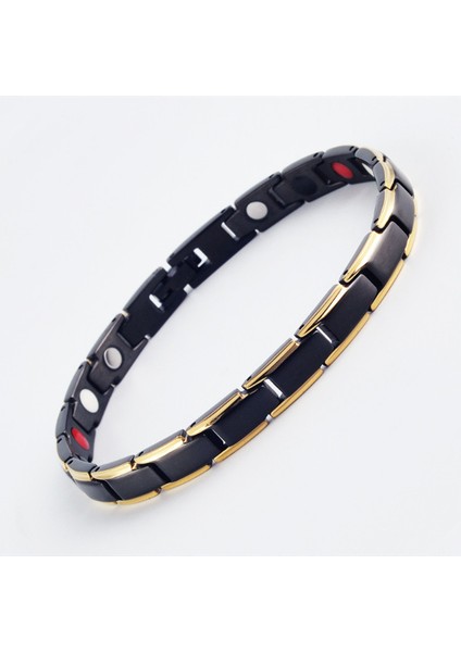 21CM Tarzı Siyah Altın W Aracı Kadın Erkek Sağlık Bakımı Için 7mm Genişliğinde Manyetik Bilezik Paslanmaz Çelik Erkek Bilezikler Bileklikler Germanium Bilezik (Yurt Dışından) modelleri