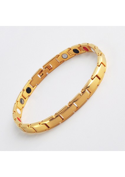 21CM Tarzı Siyah Altın W Aracı Kadın Erkek Sağlık Bakımı Için 7mm Genişliğinde Manyetik Bilezik Paslanmaz Çelik Erkek Bilezikler Bileklikler Germanium Bilezik (Yurt Dışından) fırsatları