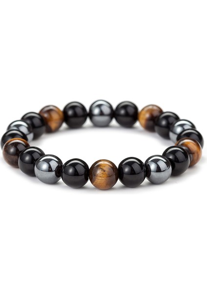 10 mm Göztaşı & Hematit & Siyah Obsidyen Taş Boncuk Bilezik Erkek Bilezik Takı Hediye (Yurt Dışından) modelleri