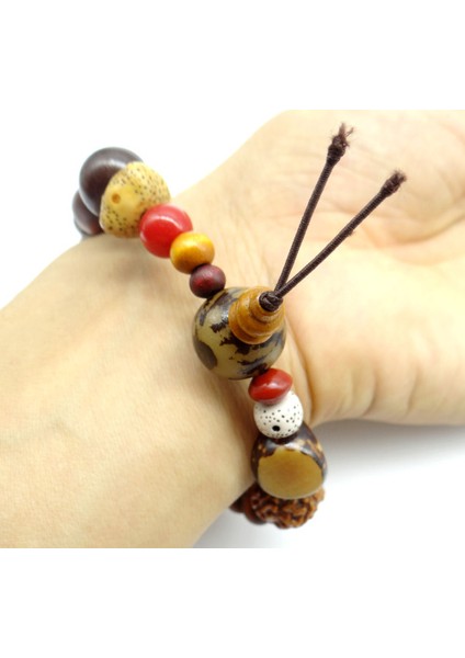 Vintage Doğal Tohumlu Bilezik El Yapımı Bilezikler Tibet Buddha Büyüme Bilezik Tibet Budist Dua Ahşap Boncuklu Bilezik (Yurt Dışından) fiyatları