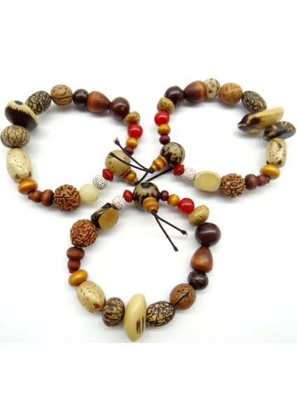 Vintage Doğal Tohumlu Bilezik El Yapımı Bilezikler Tibet Buddha Büyüme Bilezik Tibet Budist Dua Ahşap Boncuklu Bilezik (Yurt Dışından) modelleri