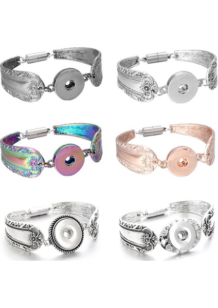 No.4 Boyutu Snap Takı Mıknatıslı Bohem Bilezik Saat Kadınlar Renkli Pulseras Yeni Vintage Metal Snap Düğmeler Bilezik ZE039 (Yurt Dışından) fiyatları