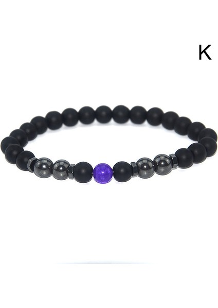 K Anti-Şişme Siyah Obsidyen Ayak Bileziği Mat Retro Şık El Yapımı Ayak Süsü XRQ88 (Yurt Dışından)