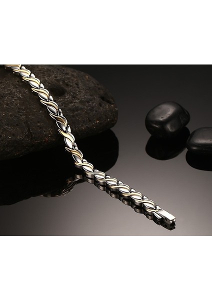 20.5cm Tarzı Altın Rengi Kadınlar Için Ayarlanabilir Uzunluklu Sağlık Manyetik Bilezik Paslanmaz Çelik Almanya Taşlı El Zinciri (Yurt Dışından) fırsatları