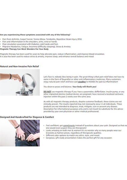 Sadece Bilezik Meaeguet Geniş Titanyum Manyetik Sağlık Bakım Bileklik Erkek Takı Dıy Ayarlanabilir Uzunluk 8-9 (Yurt Dışından) indirimleri