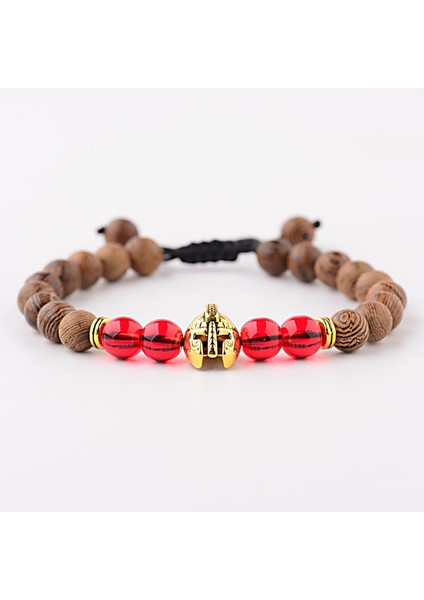 ABK040-8 Sıcak Erkek Doğal Ahşap Boncuklu Haç Bilezik Oniks Meditasyon Dua Boncuk Bileklik Kadınlar Ahşap Yoga Takı Homme (Yurt Dışından)