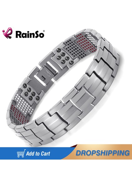 S Bilezik 1 Ayarlamak Rainso Lüks Erkek Takı Bilezik Titanyum Manyetik Denge Sağlık Bakımı Bileklik Erkek El Zinciri Dropship (Yurt Dışından) fiyatları