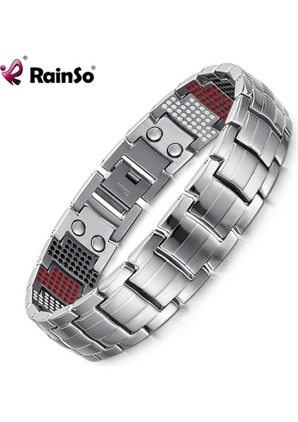 S Bilezik 1 Ayarlamak Rainso Lüks Erkek Takı Bilezik Titanyum Manyetik Denge Sağlık Bakımı Bileklik Erkek El Zinciri Dropship (Yurt Dışından) modelleri