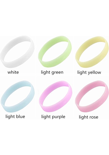 Genç 180X12X2 mm Stili No.13 Boyutu 2 Adet Lüminesans Silikon Bileklik Erkek Kadın Genç Spor Kauçuk Bileziği Koyu Parti Konser El Bantları Bilezik Aksesuarları (Yurt Dışından) fırsatları