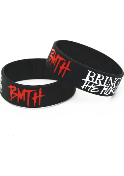 Siyah Stil Siyah 1 Pc Müzik Grubu Geniş Harfler Silikon Bilezikler ve Bileklikler Death Metal Rock Mulicone Bilezik Hayranları Hediyeler SH211 (Yurt Dışından)