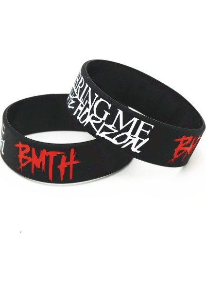 Siyah Stil Siyah 1 Pc Müzik Grubu Geniş Harfler Silikon Bilezikler ve Bileklikler Death Metal Rock Mulicone Bilezik Hayranları Hediyeler SH211 (Yurt Dışından) fiyatları
