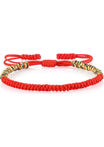 Kırmızı Kadın Erkek Tibetli Budist El Yapımı Örgü Ayarlanabilir Şans Bileklik Takılar Için Çok Renkli Bilezikler & Bilezikler (Yurt Dışından)
