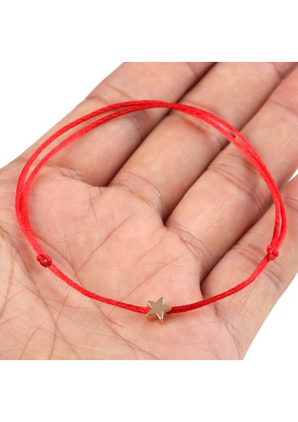 Altın Yıldız Stili Mor Küçük Altın Yıldızlı Charm Ayarlanabilir Siyah Kırmızı Mavi Kahverengi Yeşil Sarı Pembe Mor Kordon Bilezik ve Ayak Bileziği Kadın (Yurt Dışından) modelleri