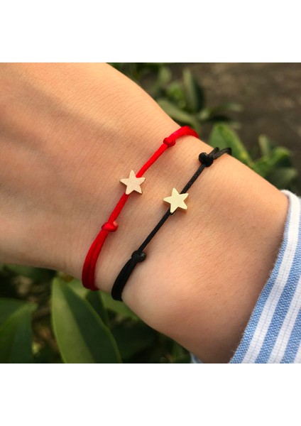 Altın Yıldız Stili Mor Küçük Altın Yıldızlı Charm Ayarlanabilir Siyah Kırmızı Mavi Kahverengi Yeşil Sarı Pembe Mor Kordon Bilezik ve Ayak Bileziği Kadın (Yurt Dışından) fırsatları
