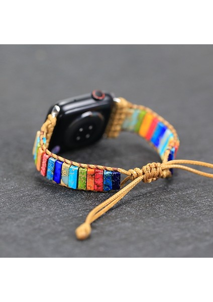 Altın Toka Tarzı Mavi 2021 Yeni Gelen 7 Çakra Küp Örgü Balmumu Ip Saat Kayışı ve Bilezik ve Bilezik Çiftler Takı (Yurt Dışından) indirimleri