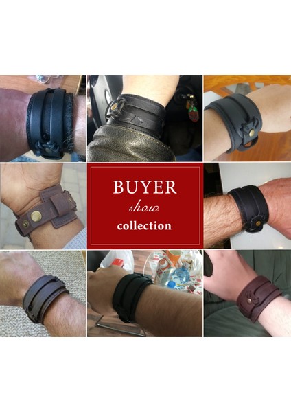 FDY985 Erkek Deri Bilezik Açık Kollu Halat Bilezik Çift Geniş Siyah Kahverengi Renk Vintage Punk Cinsiyetsiz Takı (Yurt Dışından) modelleri