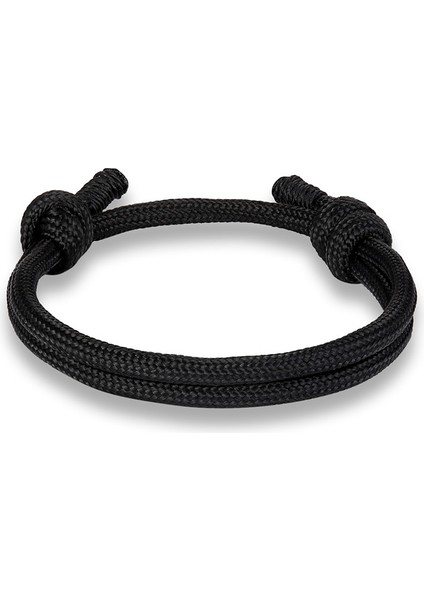 Siyah Yeni Gelen Yüksek Kaliteli Örgü Halat Çok Katmanlı Hayatta Kalma Bilezikleri Erkekler Trendi Basit Renkli Erkek Örgü Ayak Bileziği Kadınlar (Yurt Dışından)