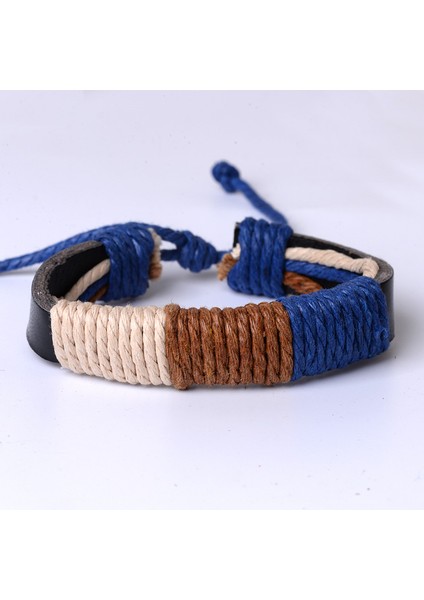 Ah Kadınlar Için Bohem Bilezikler Boho Wrap El Yapımı Örgülü Gerçek Deri Erkek Bileklik Ayarlanabilir Rahat Takı (Yurt Dışından)