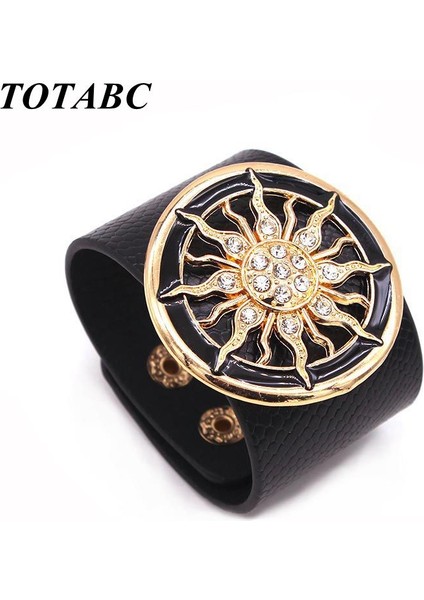 No.11 Boyutu Yeni Moda Deri Bilezikler Kadınlar Geniş Daire Toka Bilezik ve Bilezikler Ayarlanabilir Sarma Bilezik Çift Takı Hediye (Yurt Dışından) modelleri