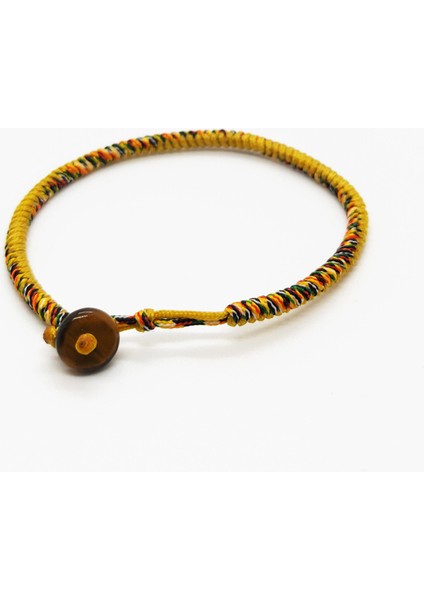 Y19-20CM Stili Altın Sarısı Aızhcraft 24 Renkli Budist Aşk Şanslı Kolye Tibet Bilezikler ve Bilezikler Kadınlar ve Erkekler Için El Yapımı Takı Shambhala Himalaya Hediye (Yurt Dışından)