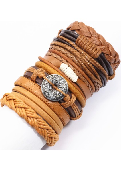 Stil 10 Etik Halat Örgü Inanç Motosiklet Yarasa Charm Deri Bilezikler Erkek Kadın Bilezikler Homme Femme Erkek Takılar Pulseras (Yurt Dışından)