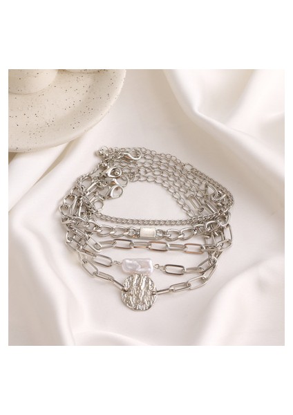 AL22-32 2021 Yeni Ince Işçilikli Lüks Kalın Zincir Punk Stili Bilezik Abartılı Moda Takı Retro Portre Sikke Aksesuarları (Yurt Dışından)