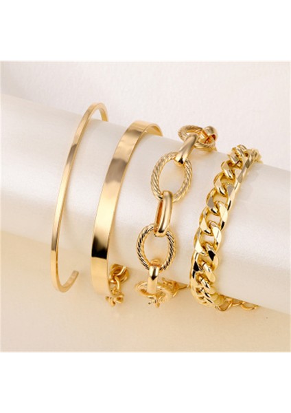 AL22-7 2021 Yeni Ince Işçilikli Lüks Kalın Zincir Punk Stili Bilezik Abartılı Moda Takı Retro Portre Sikke Aksesuarları (Yurt Dışından) indirimleri