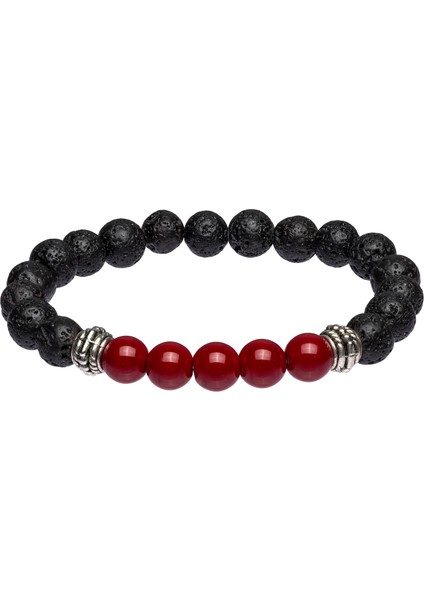 19CM Tarzı No.4 Boyutu Erkek Kadın 8mm Lav Taşı 7 Çakra Aromaterapi Esansiyel Yağ Difüzör Bilezik Elastik Doğal Taş Yoga Boncuk Bileklik Bileziği (Yurt Dışından)