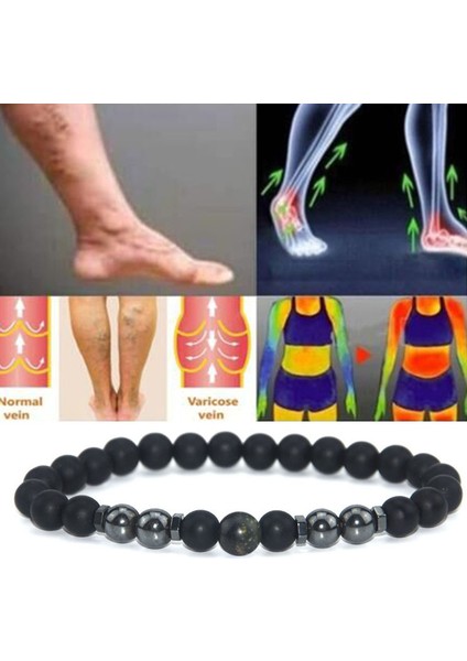 ve Anti-Şişme Siyah Obsidyen Ayak Bileziği Mat Retro Şık El Yapımı Ayak Süsü XRQ88 (Yurt Dışından) fiyatları