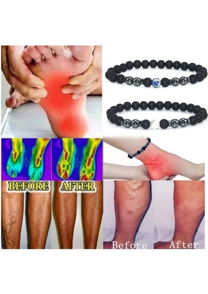 ve Anti-Şişme Siyah Obsidyen Ayak Bileziği Mat Retro Şık El Yapımı Ayak Süsü XRQ88 (Yurt Dışından) modelleri