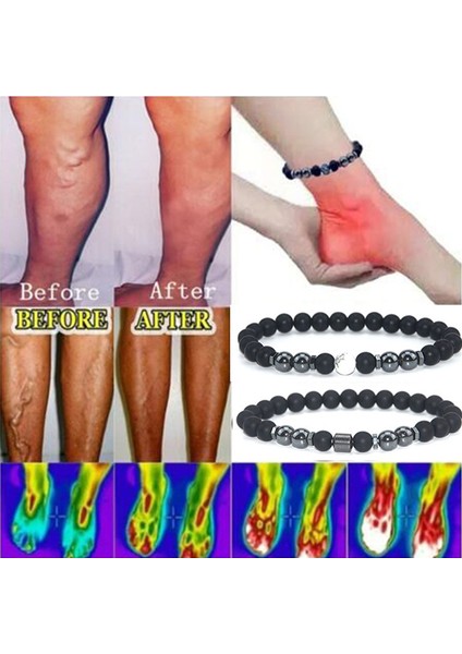 ve Anti-Şişme Siyah Obsidyen Ayak Bileziği Mat Retro Şık El Yapımı Ayak Süsü XRQ88 (Yurt Dışından) fırsatları