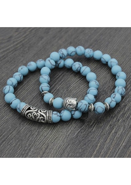 Bk1 2019 Avrupa ve Amerika Popüler Takı Lava Enerji Taşı Enerji Bileklik Taş Buddha Kafa Kombin Bileklik (Yurt Dışından) modelleri