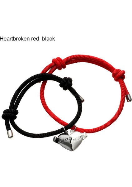 Kalbi Kırık 2 Birbirinize Sevgili Hediye Maskot Moda Çift Takı Uzun Mesafe Aşk Takı Çift Bileklik Dikiş Kolye (Yurt Dışından)