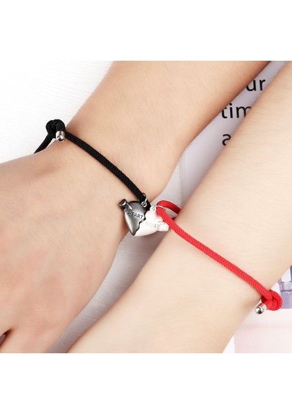 Kalbi Kırık 2 Birbirinize Sevgili Hediye Maskot Moda Çift Takı Uzun Mesafe Aşk Takı Çift Bileklik Dikiş Kolye (Yurt Dışından) indirimleri