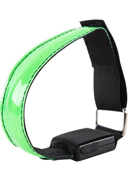 K4-4 2021 Yeni USB Şarj LED Işıklı Gece Koşu Kol Bandı Bileklik Gece Yansıtıcı Güvenlik Kemeri Açık Sporlar Işıklı Kol Bandı (Yurt Dışından)