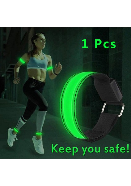 K4-4 2021 Yeni USB Şarj LED Işıklı Gece Koşu Kol Bandı Bileklik Gece Yansıtıcı Güvenlik Kemeri Açık Sporlar Işıklı Kol Bandı (Yurt Dışından) fiyatları