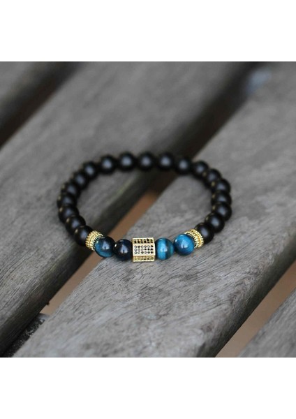 XL210MM Stili D Erkek Bileklik Doğal Kaplan Gözü Taşı Boncuk Lapis Lazuli Taşları Difüzör Bilezikler Erkek Takı Hediye (Yurt Dışından)