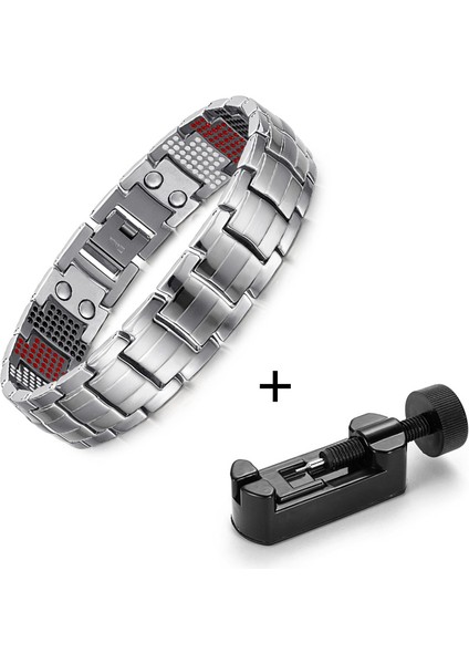 S Bilezik Ayarı Rainso Lüks Erkek Takı Bilezik Titanyum Manyetik Denge Sağlık Bakımı Bileklik Erkek El Zinciri Dropship (Yurt Dışından)