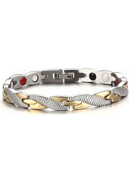 Altın Erkek ve Kadın Çiftler Titanyum Çelik Manyetik Ejderha Bileklik Kişilik Yaratıcı Bileklik Takı Hediye (Yurt Dışından) indirimleri