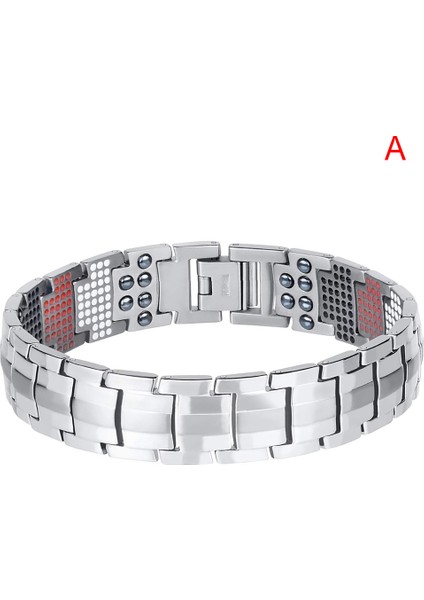 A Yeni Moda Elektrokaplama Siyah 4-In-1 Anion Manyetik Bileklik 591 Element Titanyum Erkek Bilezikleri (Yurt Dışından)