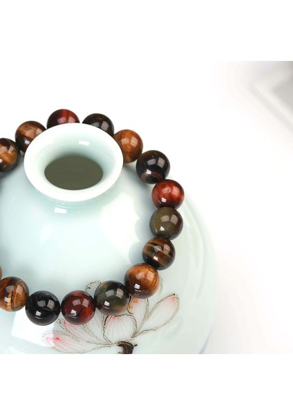 8mm Tarzı 5A Üç Renk Kaplan Jd Claolid Renkli Serisi Doğal Taş Boncuklu Bilezikler Üç Renkli Kaplan Gözü Taşı Erkek Kadın Şans Kolyeleri El Yapımı (Yurt Dışından)