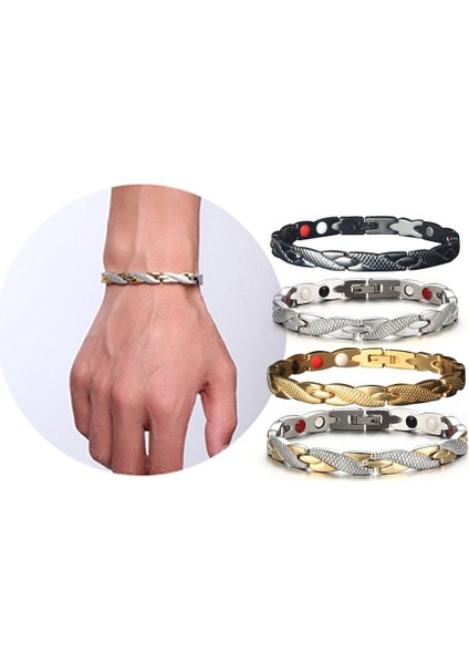 Iki Renkli Erkek ve Kadın Çiftler Titanyum Çelik Manyetik Ejderha Bileklik Kişilik Yaratıcı Bileklik Takı Hediye (Yurt Dışından) fırsatları