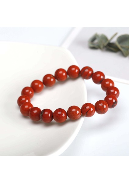 8mm Tarzı 5A Kırmızı Jasper Doğal Hakiki Kırmızı Jaspis Yuvarlak Yarı Değerli Taş Boncuk Bilezik Kadın Erkek Iyileştirici Takı Aksesuar Hediye (Yurt Dışından) indirimleri