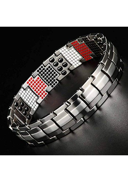 A Yeni Moda Elektrokaplama Siyah 4-In-1 Anion Manyetik Bileklik 591 Element Titanyum Erkek Bilezikleri (Yurt Dışından) fiyatları