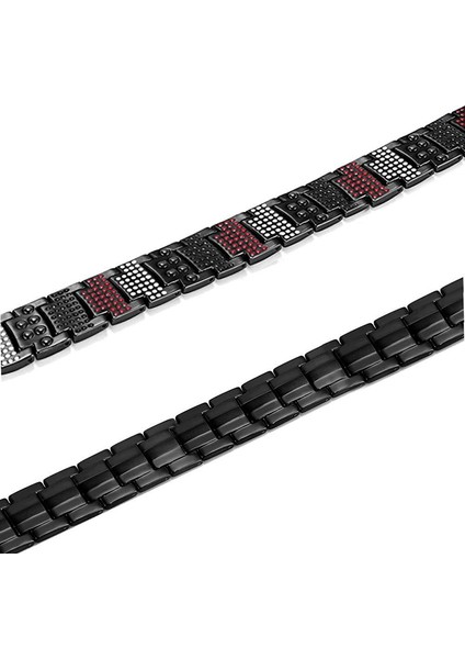 A Yeni Moda Elektrokaplama Siyah 4-In-1 Anion Manyetik Bileklik 591 Element Titanyum Erkek Bilezikleri (Yurt Dışından) modelleri