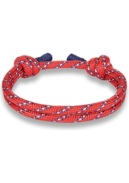 Kırmızı Yeni Gelen Yüksek Kaliteli Örgü Halat Çok Katmanlı Hayatta Kalma Bilezikleri Erkekler Trendi Basit Renkli Erkek Örgü Ayak Bileziği Kadınlar (Yurt Dışından)