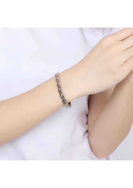 No.5 Boyutu Kadınlar Için Ayarlanabilir Zincir Bilezikler 4’ü 1 Arada Germanium Güç Enerjili Manyetik Paslanmaz Çelik Bilezik (Yurt Dışından) fırsatları