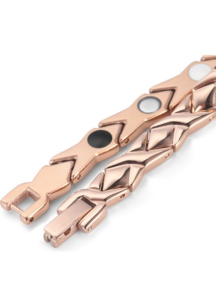 No.5 Boyutu Kadınlar Için Ayarlanabilir Zincir Bilezikler 4’ü 1 Arada Germanium Güç Enerjili Manyetik Paslanmaz Çelik Bilezik (Yurt Dışından) indirimleri