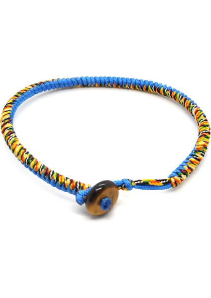 Y15-16CM Tarzı Gökyüzü Mavi Aızhcraft 24 Renkli Budist Aşk Şanslı Kolye Tibet Bilezikler ve Bilezikler Kadınlar ve Erkekler Için El Yapımı Takı Shambhala Himalaya Hediye (Yurt Dışından)